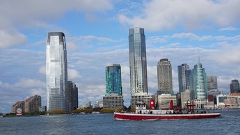 red boat hudson river