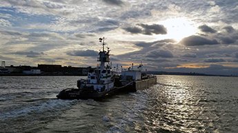 Tug at sunset