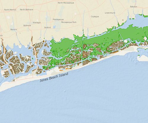 Detailed Maps Show Estuarine Wetlands and Seagrass Areas